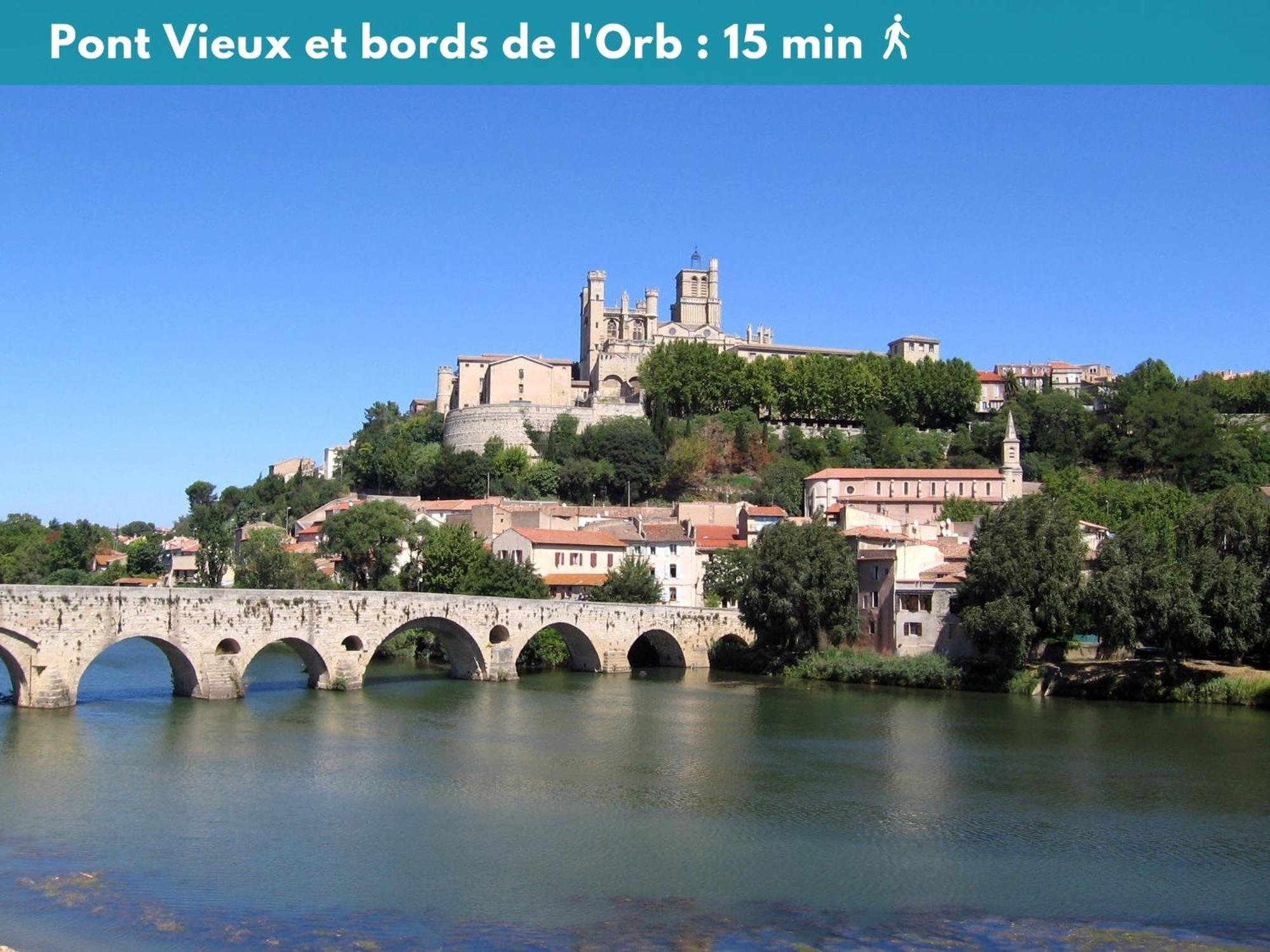 Charmant Studio Climatise 'Alma 1' - Beziers Centre - Wifi Fibre - Netflix Apartment Bagian luar foto